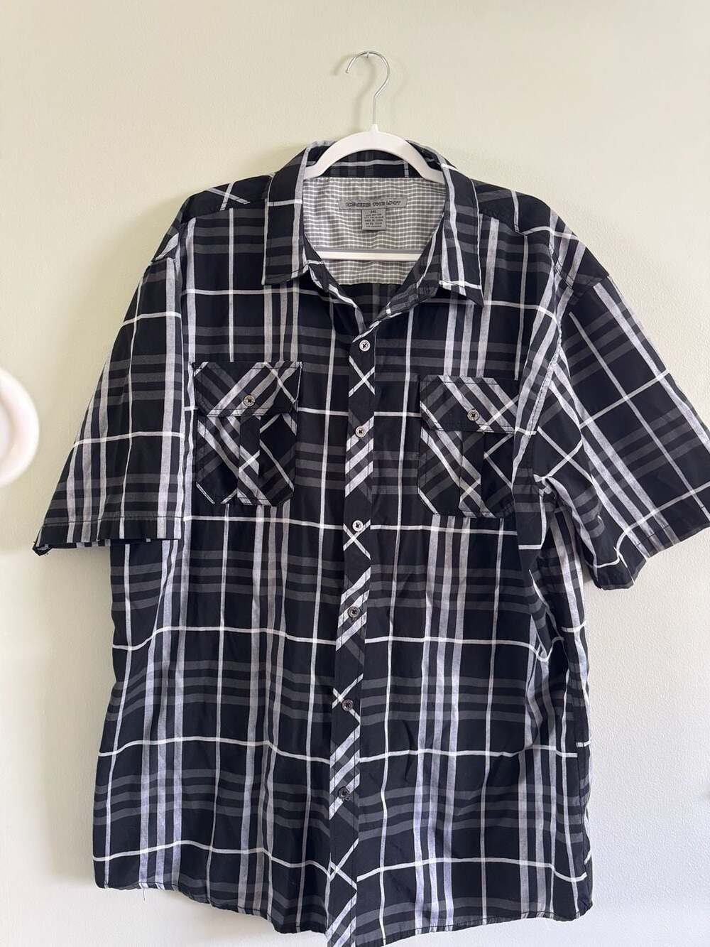Beyond The Limit Men's Black Short Sleeve Button Down Shirt Size 3XL